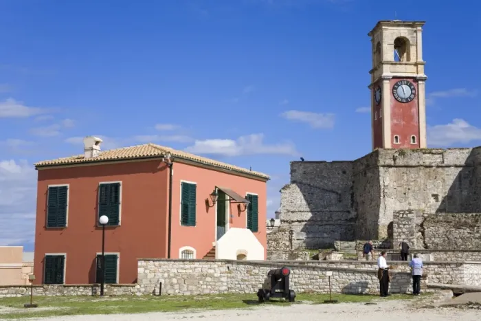 Framed Print : Clock tower in the Old Fortress, Corfu, Ionian Islands, Greek Islands, Greece, Europe Framed Print : Clock tower in the Old Fortress, Corfu, Ionian Islands, Greek Islands, Greece, Europe