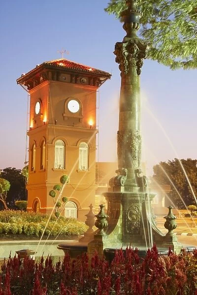 Clock Tower in Town Square, Melaka, Malaysia, Southeast Asia, Asia