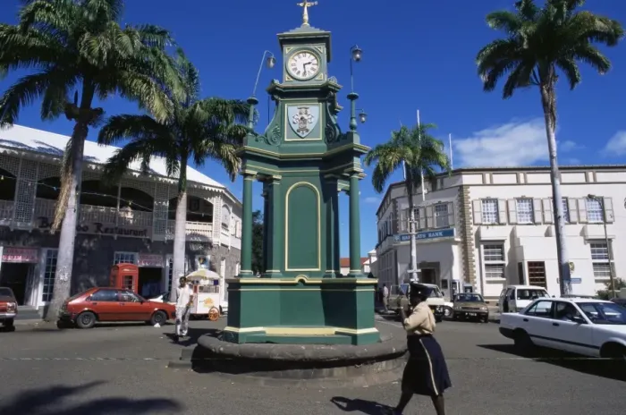 Framed Print : Clocktower at the Circus, Basseterre, St