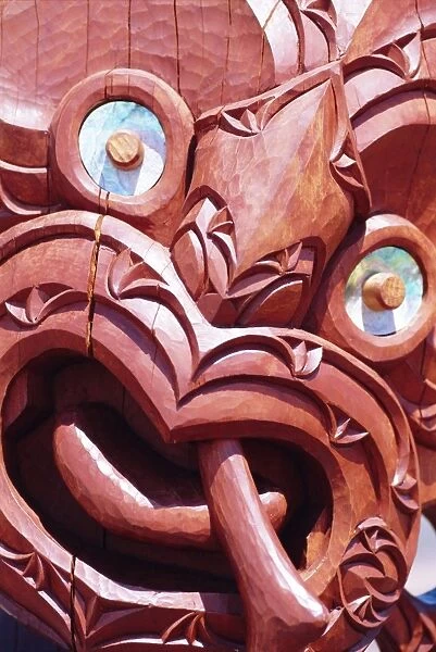 Close-up of Maori carving