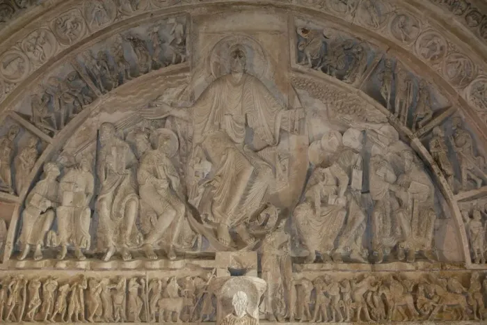 Framed Print : Close-up of Narthex tympanum, Vezelay Basilica, Vezelay, UNESCO World Heritage Site Framed Print : Close-up of Narthex tympanum, Vezelay Basilica, Vezelay, UNESCO World Heritage Site