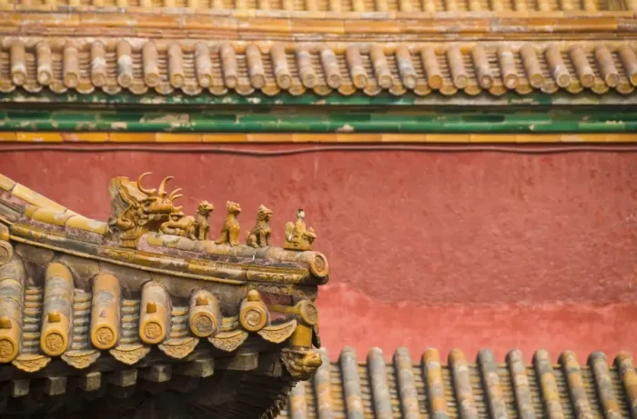 Framed Print : Close-up of an ornate roof, Forbidden City, UNESCO World Heritage Site, Beijing, China Framed Print : Close-up of an ornate roof, Forbidden City, UNESCO World Heritage Site, Beijing, China