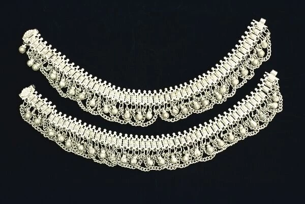 Close-up of Pazeb anklets from the Punjab