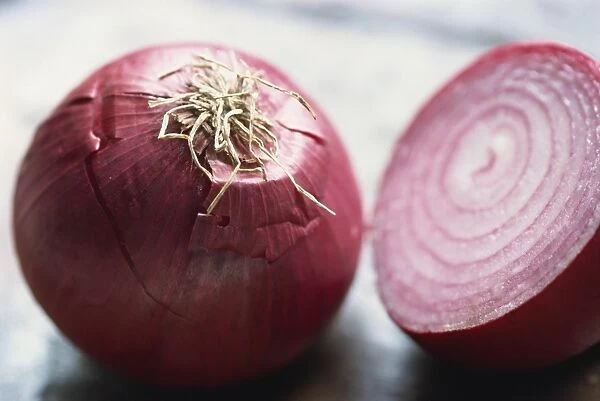 Close-up of red onions