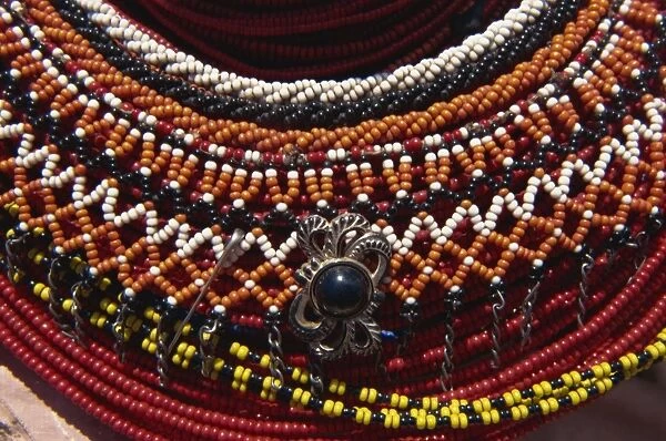 Close-up of Samburu decorative beads
