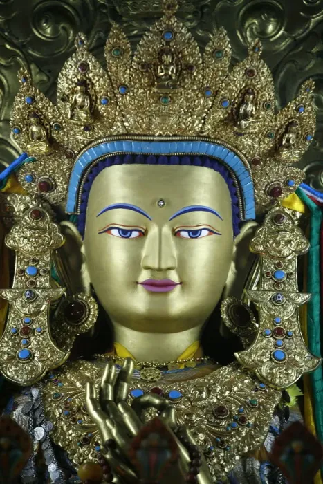 Framed Print : Close-up of a statue of the Buddha Maitreya, Kathmandu, Nepal, Asia Framed Print : Close-up of a statue of the Buddha Maitreya, Kathmandu, Nepal, Asia