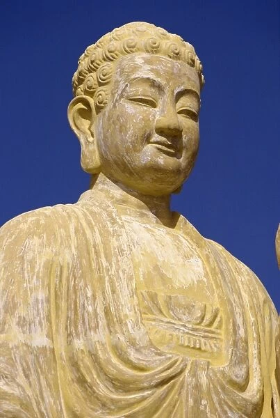 Close-up of the statue of the Buddha at Nhu Lai Temple
