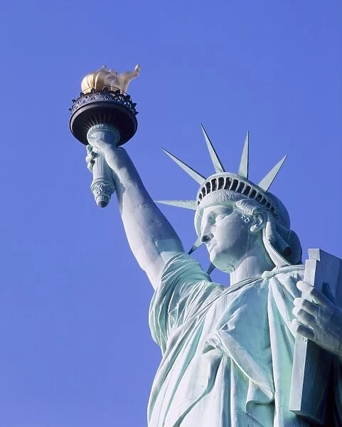 Close-up of the Statue of Liberty in New York