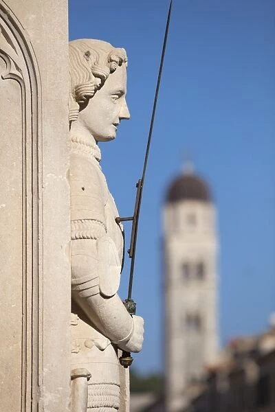 Close-up of statue on Placa, Dubrovnik, Croatia, Europe