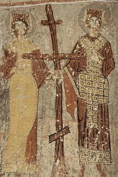 Close-up of wall paintings (frescoes)