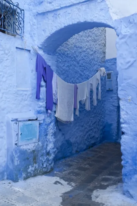 Framed Print : Clothes drying in a typical house entrance, Chefchaouen, Morocco, North Africa, Africa Framed Print : Clothes drying in a typical house entrance, Chefchaouen, Morocco, North Africa, Africa