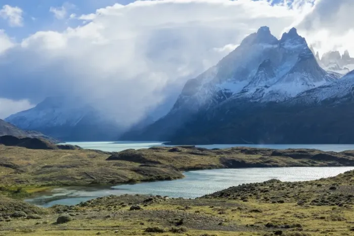 Framed Print : Cloud formations over Lago Nordenskjold, Torres del Paine National Park, Chilean Patagonia Framed Print : Cloud formations over Lago Nordenskjold, Torres del Paine National Park, Chilean Patagonia