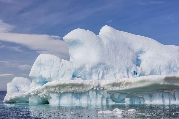 Clouds forming over glacial iceberg at Devil Island, Weddell Sea, Antarctica, Polar Regions
