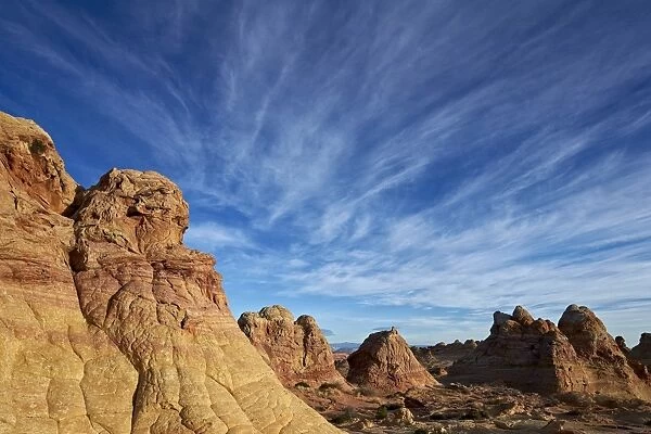 Clouds over sandstone cones, Coyote Buttes Wilderness, Vermilion Cliffs National Monument