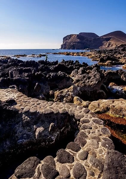Coast of Cais towards the Ponta dos Capelinhos, Faial Island, Azores, Portugal, Atlantic
