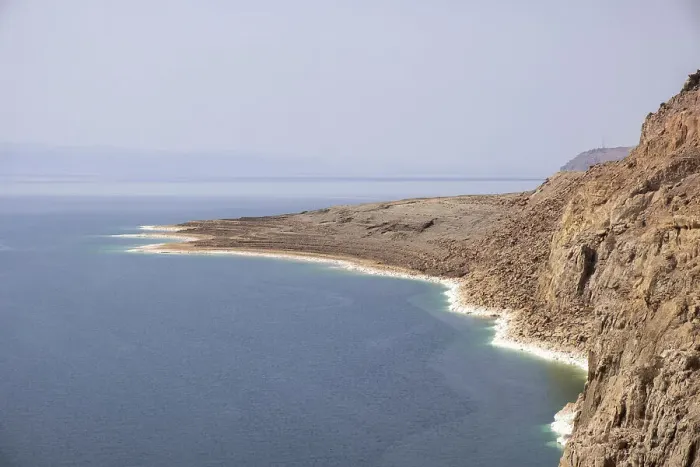 Framed Print : The coast of Dead Sea on the Jordan side, Jordan, Middle East Framed Print : The coast of Dead Sea on the Jordan side, Jordan, Middle East