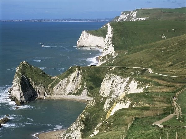 Coast near Lulworth, Dorset, England, United Kingdom, Europe