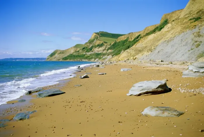 Framed Print : The coast and Thorncombe Beacon, Dorset, England, UK