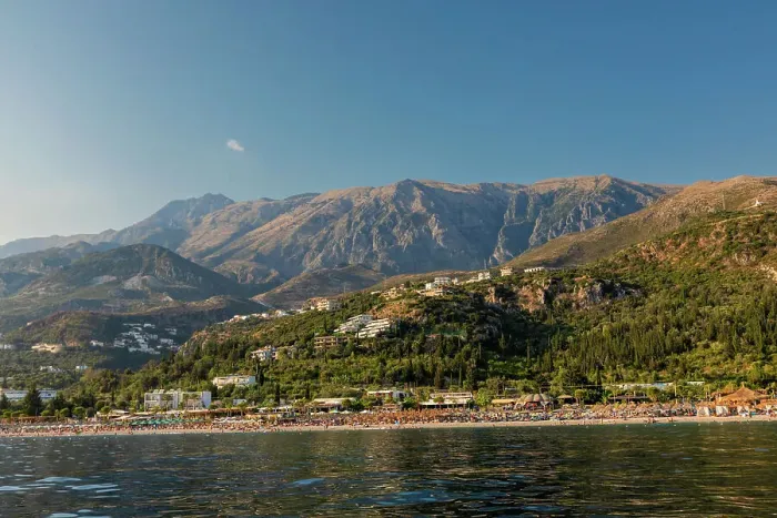 Framed Print : Coastline of Albania, Europe Framed Print : Coastline of Albania, Europe