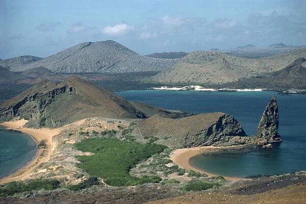 The coastline at Bartolome in the Galapagos islands, Ecuador, South America