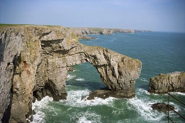 Coastline from Eleug Stacks, Pembrokeshire, Wales, United Kingdom, Europe