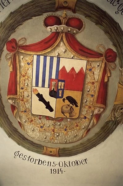 Coat of arms of the Swartzenberg family, the Castle, Cesky Krumlov, Czech Republic
