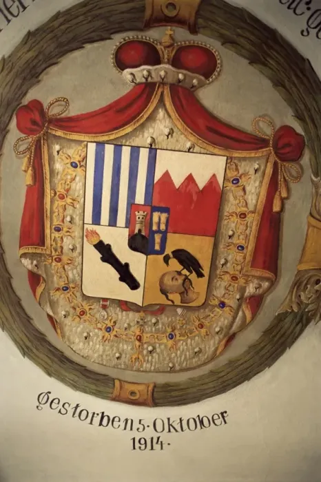 Framed Print : Coat of arms of the Swartzenberg family, the Castle, Cesky Krumlov, Czech Republic Framed Print : Coat of arms of the Swartzenberg family, the Castle, Cesky Krumlov, Czech Republic