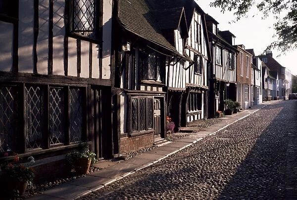 Cobbled street, Rye, East Sussex, Sussex, England, United Kingdom, Europe