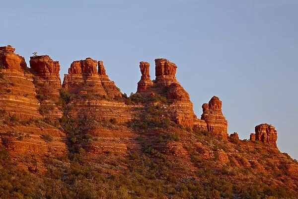 Cockscomb formation at sunset, Coconino National Forest, Arizona, United States of America