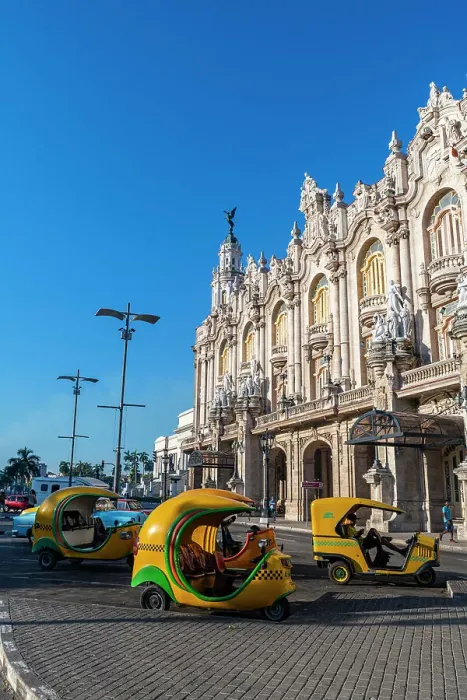 Framed Print : Coco taxis in front of the Theatre of Havana, Cuba, West Indies, Central America Framed Print : Coco taxis in front of the Theatre of Havana, Cuba, West Indies, Central America