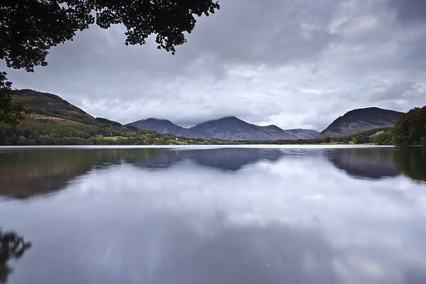 A cold evening over Loweswater in the Lake District National Park, Cumbria, England, United Kingdom, Europe