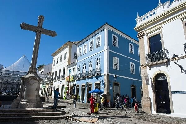 Colonial architecture in the Pelourinho, UNESCO World Heritage Site, Salvador da Bahia, Bahia, Brazil, South America