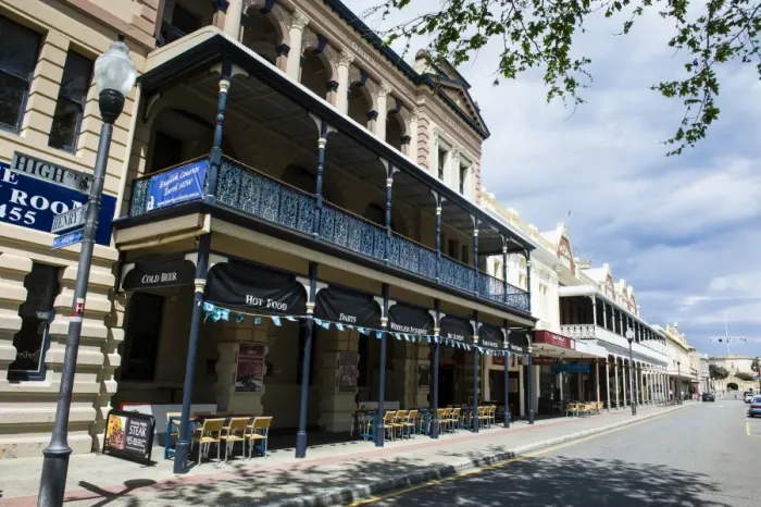 Framed Print : Colonial buildings in downtown Fremantle, Western Australia, Australia, Pacific