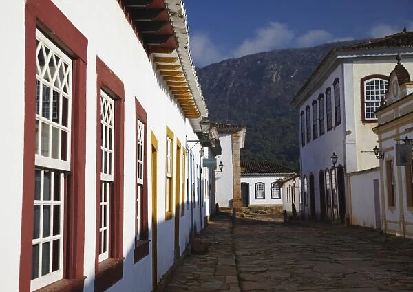Colonial buildings, Tiradentes, Minas Gerais, Brazil, South America