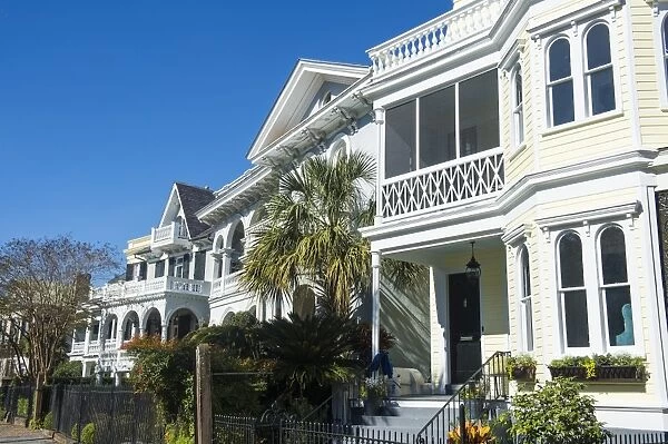 Colonial houses in Charleston, South Carolina, United States of America, North America