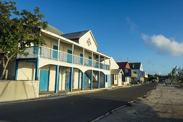 Colonial houses, Cockburn Town, Grand Turk, Turks and Caicos, Caribbean, Central America