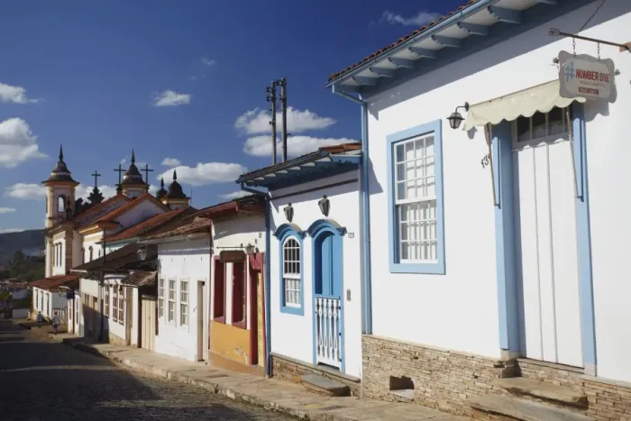 Framed Print : Colonial houses and Nossa Senhora do Carmo Church, Mariana, Minas Gerais, Brazil, South America Framed Print : Colonial houses and Nossa Senhora do Carmo Church, Mariana, Minas Gerais, Brazil, South America