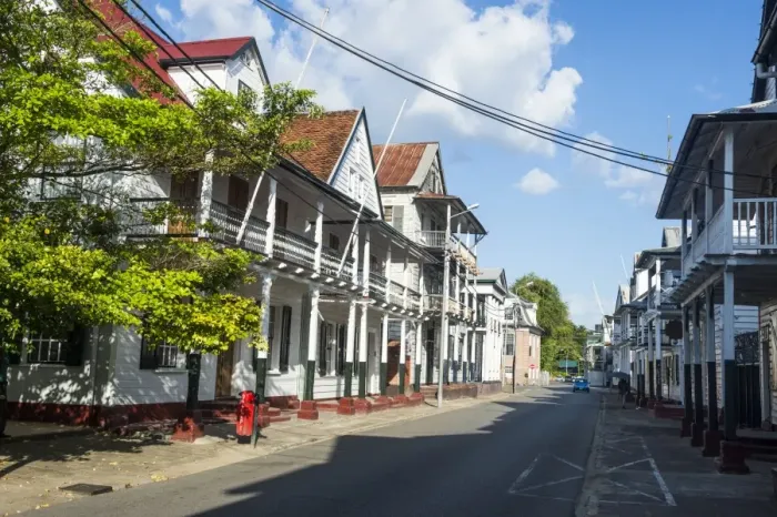 Framed Print : Colonial wooden buildings, UNESCO World Heritage Site, Paramaribo, Surinam, South America Framed Print : Colonial wooden buildings, UNESCO World Heritage Site, Paramaribo, Surinam, South America
