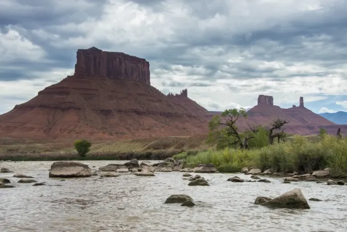 Framed Print : The Colorado River with Castle Valley in the background, near Moab, Utah, United States of America, North America Framed Print : The Colorado River with Castle Valley in the background, near Moab, Utah, United States of America, North America