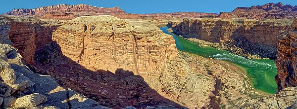 Colorado River flowing through Marble Canyon, viewed above Cathedral Wash