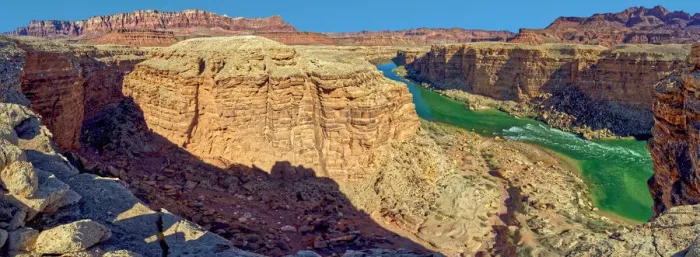 Framed Print : Colorado River flowing through Marble Canyon, viewed above Cathedral Wash Framed Print : Colorado River flowing through Marble Canyon, viewed above Cathedral Wash