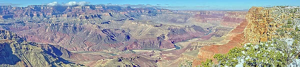 The Colorado River viewed from the Palisades of the Desert near Comanche Point at Grand Canyon, Arizona, United States of America, North America