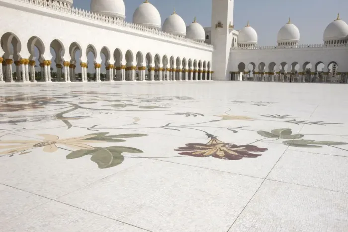 Framed Print : Colored floral marble and mosaics used as paving in the courtyard of 17, 000 square metres Framed Print : Colored floral marble and mosaics used as paving in the courtyard of 17, 000 square metres
