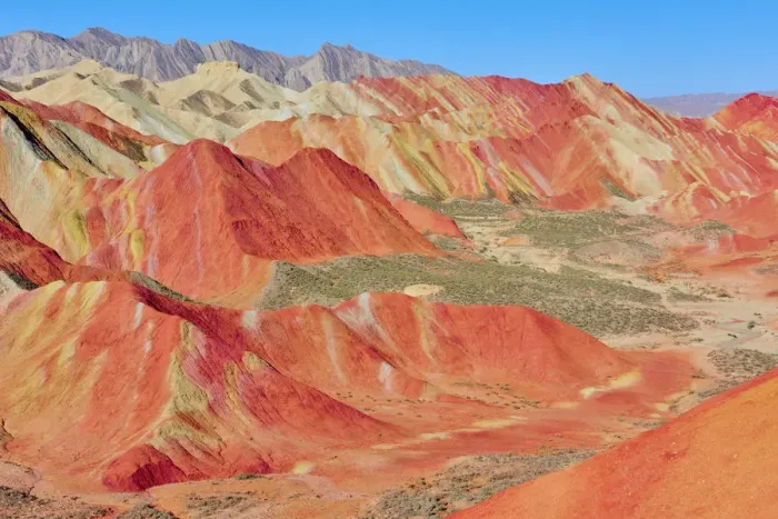 Framed Print : Colorful Danxia landform in Zhangye, UNESCO World Heritage Site, Gansu Province, China Framed Print : Colorful Danxia landform in Zhangye, UNESCO World Heritage Site, Gansu Province, China