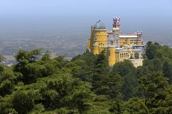 The colorful and decorated castle of Palacio da Pena, UNESCO World Heritage Site