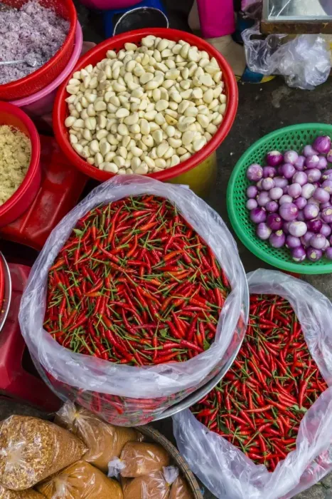 Framed Print : Colorful fresh produce at the local market in Chau Doc, Mekong River Delta, Vietnam, Indochina, Southeast Asia, Asia Framed Print : Colorful fresh produce at the local market in Chau Doc, Mekong River Delta, Vietnam, Indochina, Southeast Asia, Asia