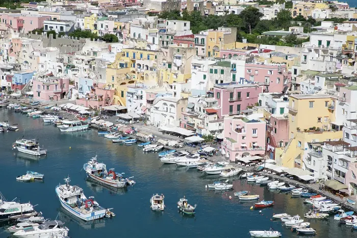 Framed Print : Colorful houses on Procida Island, Phlegraean Islands, Bay of Naples, Campania, Italy Framed Print : Colorful houses on Procida Island, Phlegraean Islands, Bay of Naples, Campania, Italy