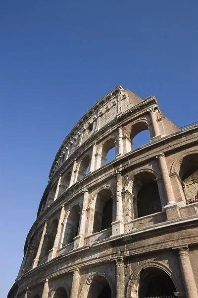 Detail of Colosseum amphitheatre, UNESCO World Heritage Site, Rome, Lazio, Italy, Europe