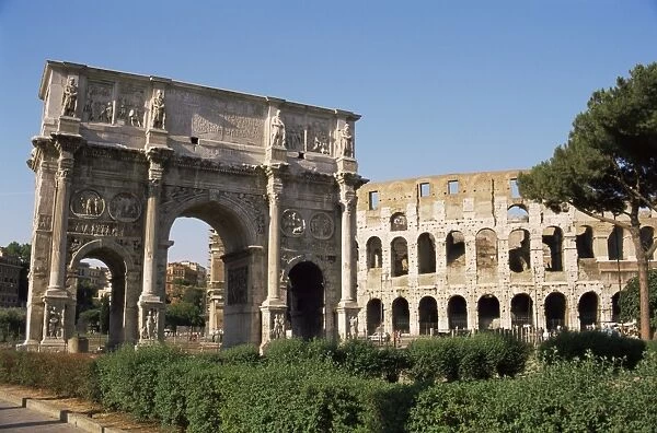 The Colosseum and Arch of Constantine