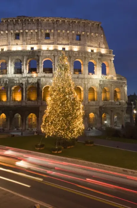 Framed Print : Colosseum at Christmas time, Rome, Lazio, Italy, Europe Framed Print : Colosseum at Christmas time, Rome, Lazio, Italy, Europe